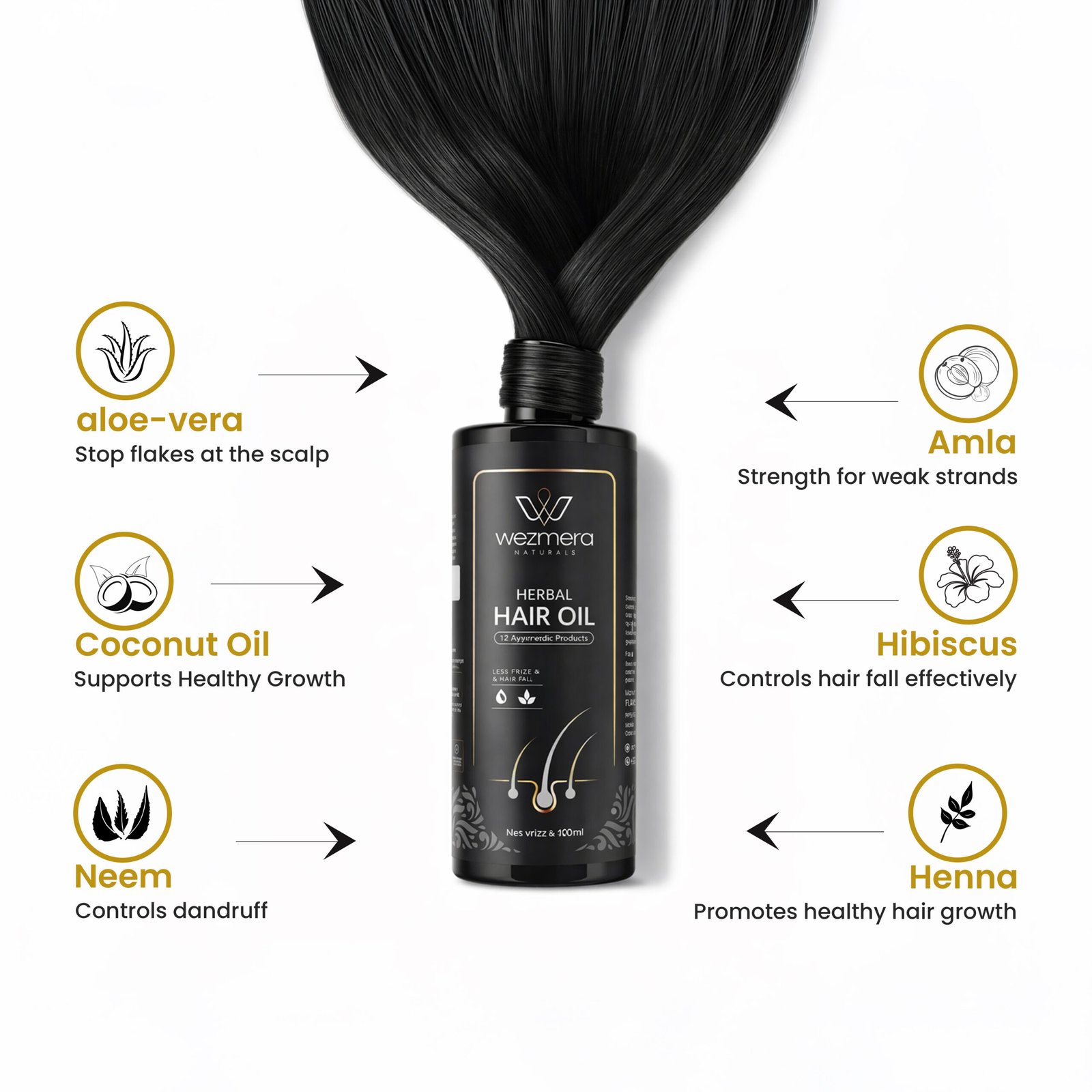 Wezmera Herbal Hair Oil 200ml - Image 6